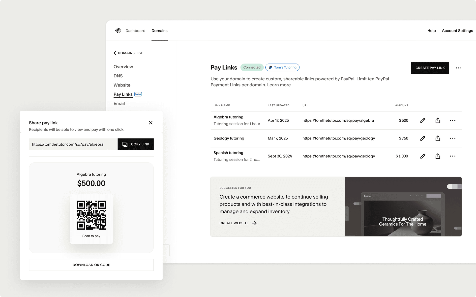 PayPal Pay Links
